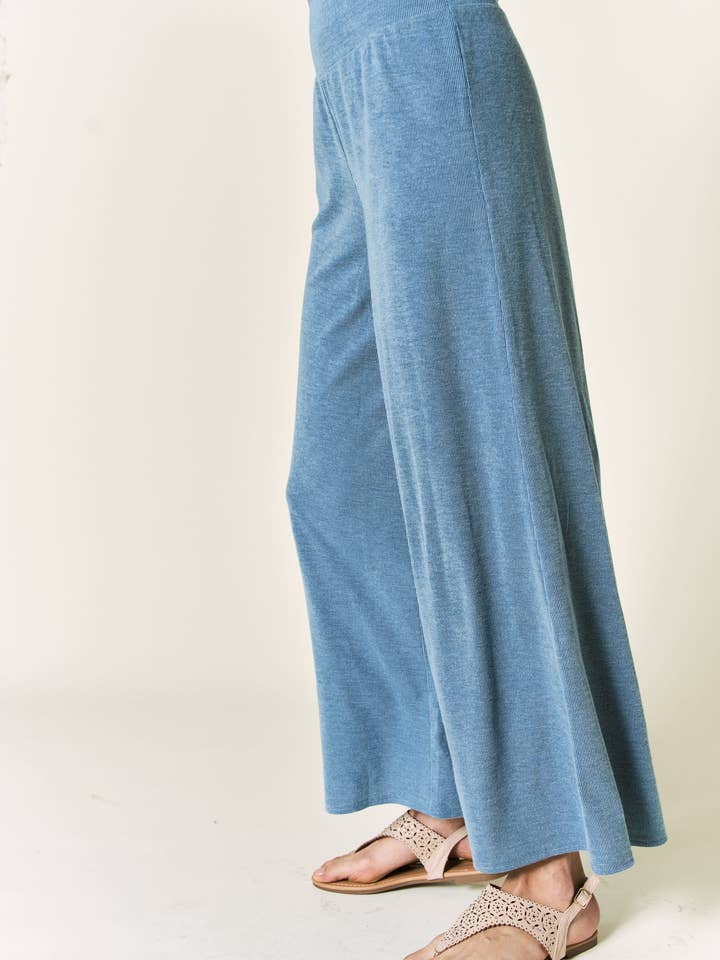 High waist wide casual pants PLUS SIZE AVAILABLE for wholesale by Petal Dew