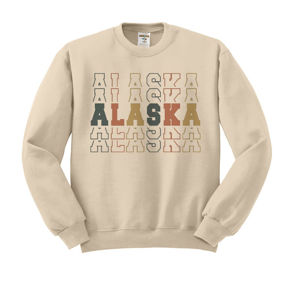 DaisyChainDesignCo - Vendita all'ingrosso Felpa stampata - Donna - Felpa girocollo retrò Alaska4