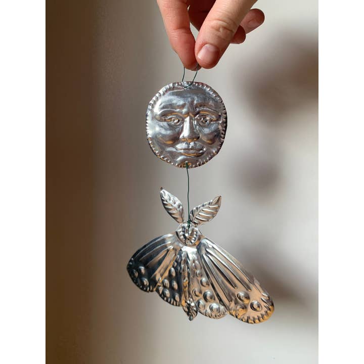 Foot Range Mountain - Wholesale Wall Accent - Moon and Moth Handmade Embossed Pressed Tin Wall Decoration