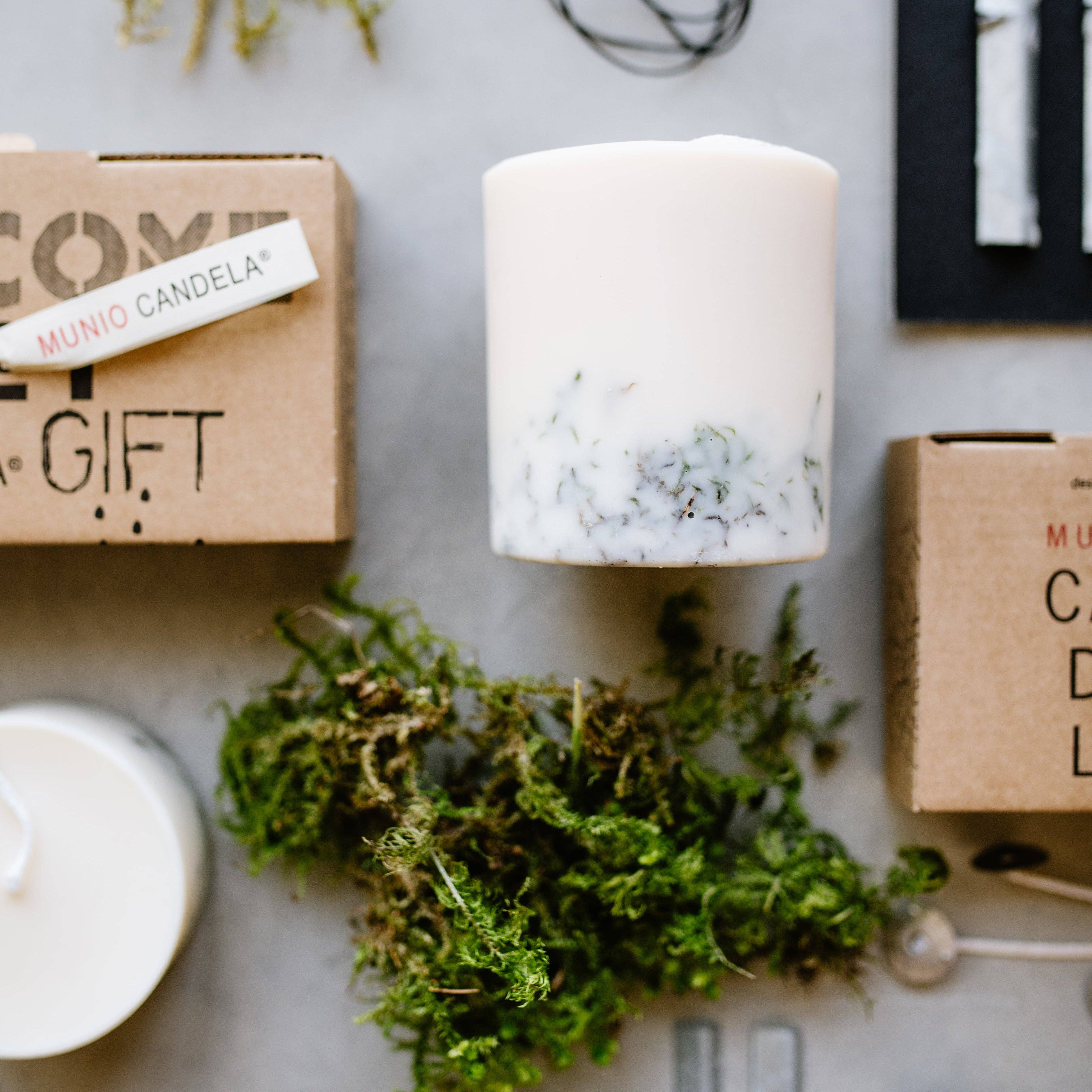 the MUNIO - Venta al por mayor Cirios pequeños - VELA DE PILAR DE MUSGO5