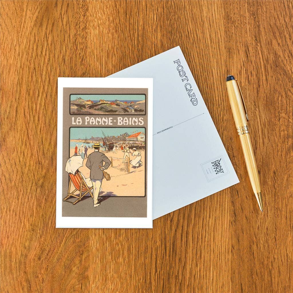 Found Image Press - Wholesale Postcard - Postcard TS-47 La Panne-Bains, Tennis on Beach1