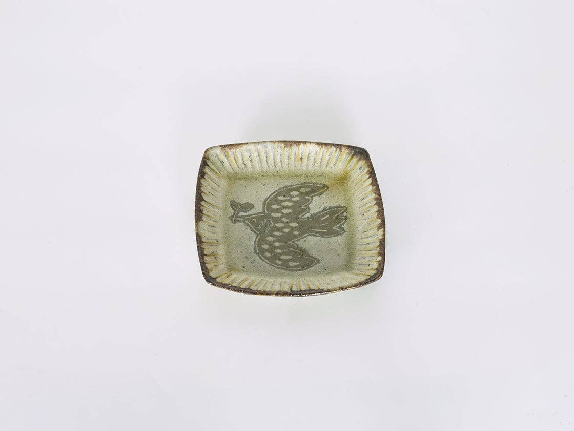 wagumi - Vente Assiettes/plats/bols de décoration - Petite assiette avec motif d'oiseau par Takahiro Manome12