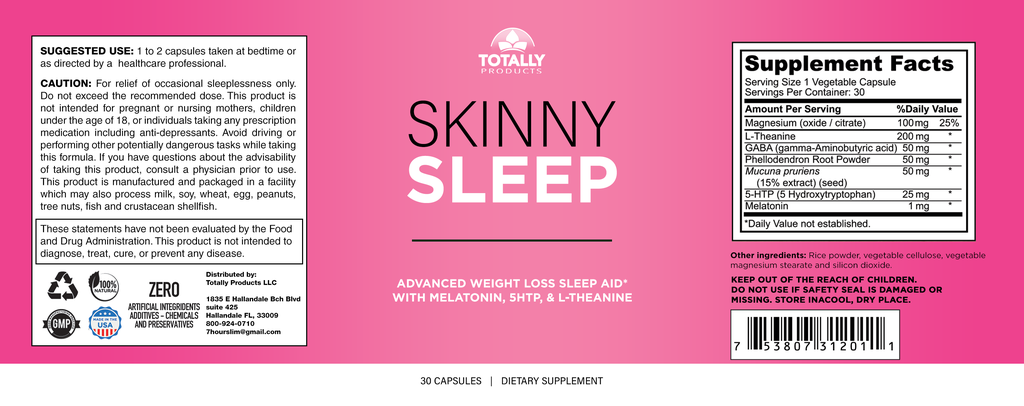 Totally Products – wholesale Oral supplement/vitamin – Skinny Sleep and L-Glutamine Combo Pack4