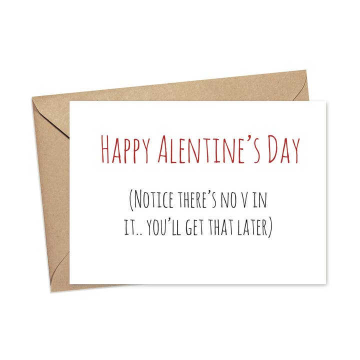 Happy Alentine's Day - You'll Get The V Later | A2 for wholesale by Lost In Lettering