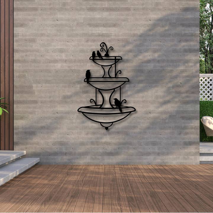 benjashop – Engroshandel 3D-vægkunst – Have Metal Wall Art Dekoration, Fountain Skulptur