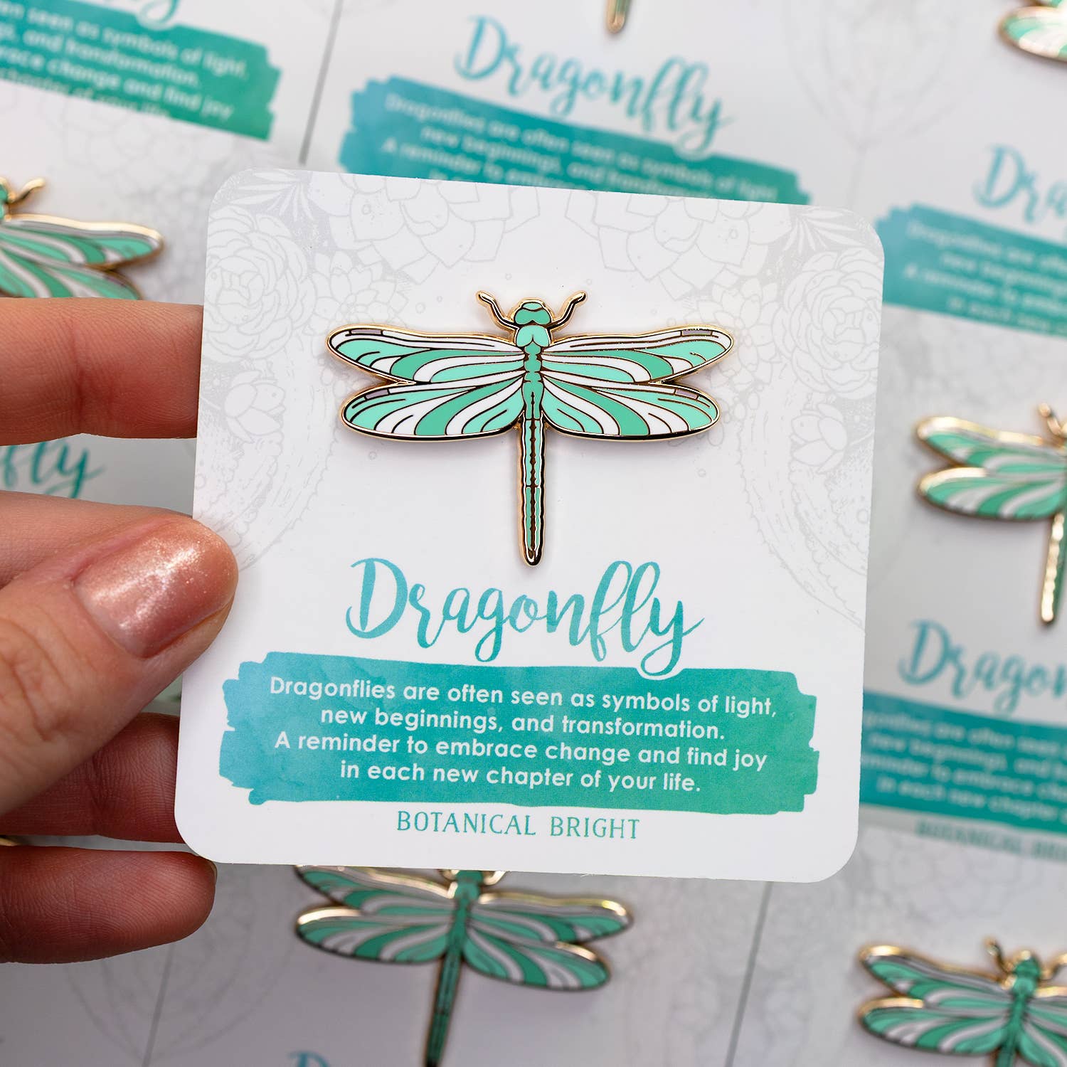 Botanical Bright – wholesale Lapel pin/button – Dragonfly Enamel Pin1