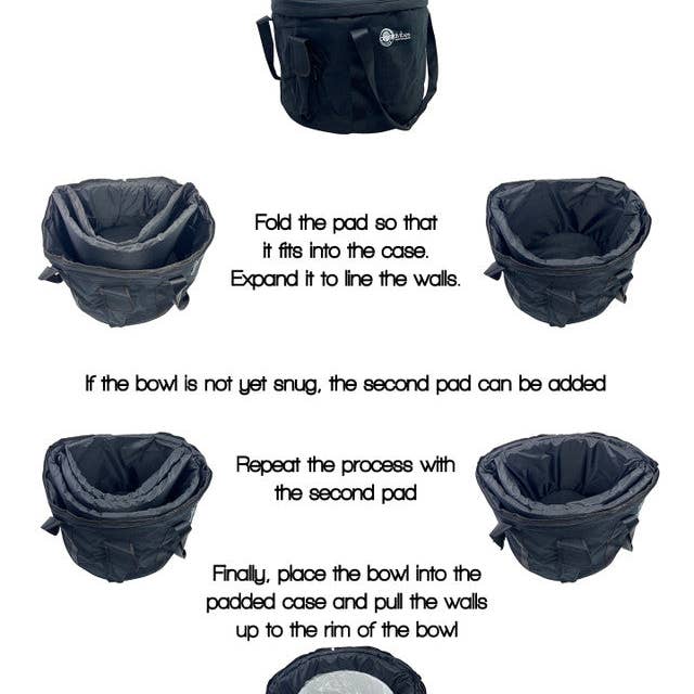 HK Higher Knowing - Wholesale Meditation Supplies - Crystal Singing Bowl Carry Case 9-12"
