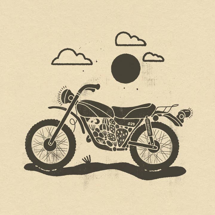 Amber Morgan - Wholesale Art Print - Desert Motorbike 8x10 Art Print