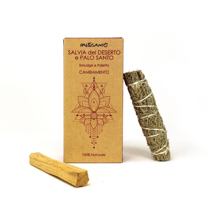 Palo Santo Set – Wüstensalbei-Räucherbündel und 1 Palo Santo Stab für den Großhandel von Herborea srl