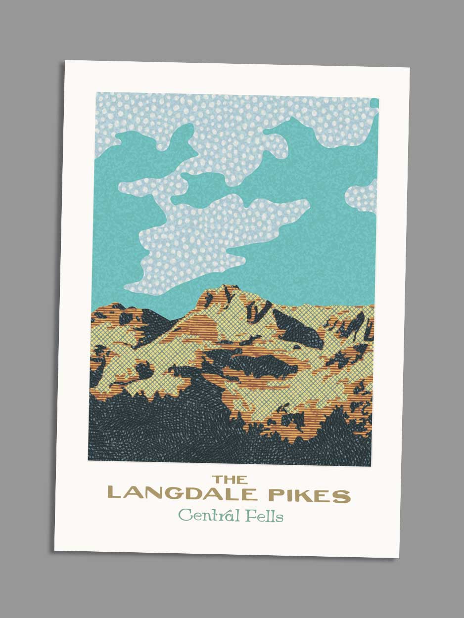 The Northern Line – wholesale Everyday greeting card – Langdale Pikes Central Fells -  Blank Greeting Card0
