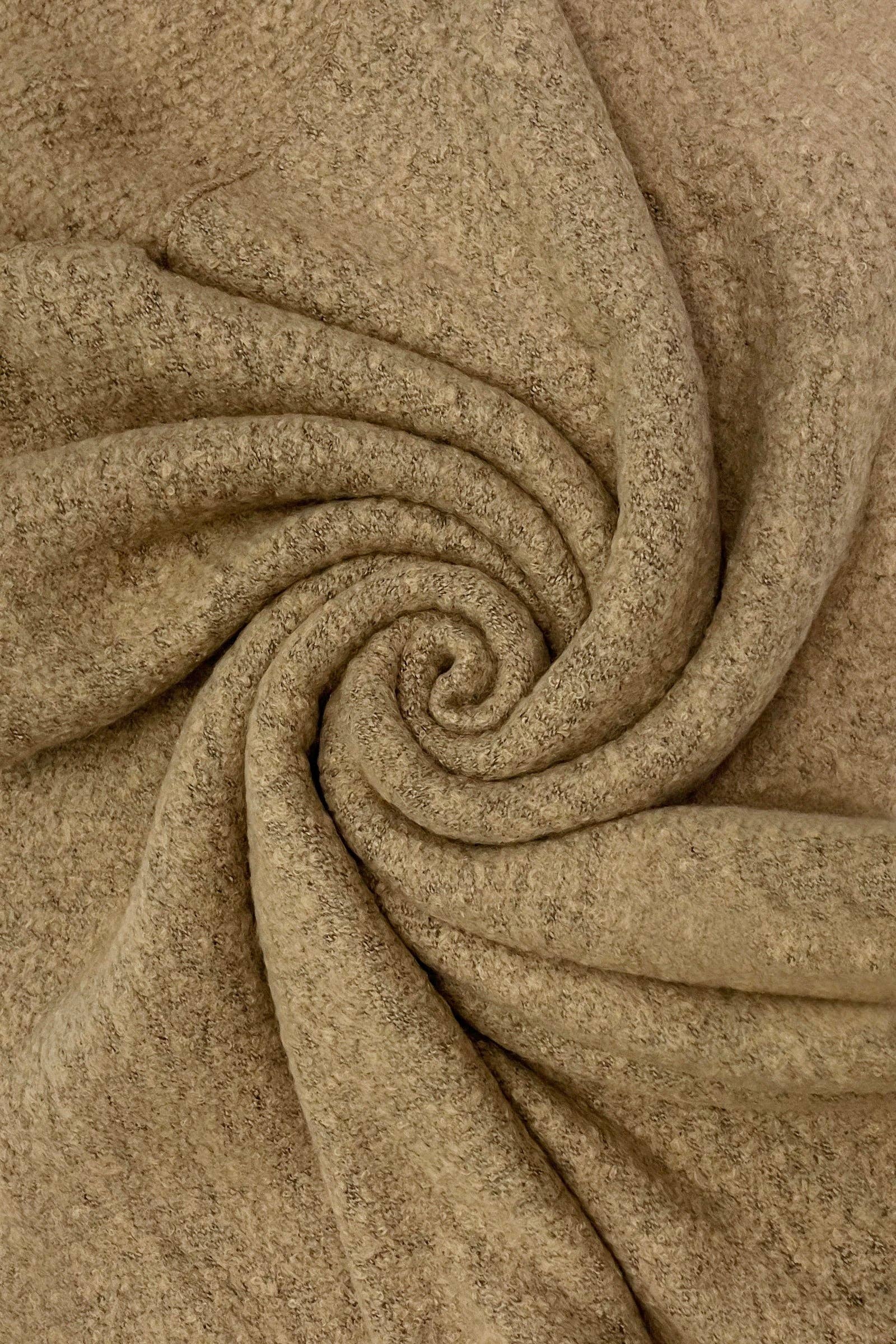 Fashion Scarf World - Wholesale Scarf - Women's - Plain Boucle Diagonal Edge Wool Scarf16