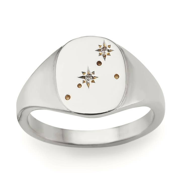 Bague astrologique - Cancer pour la vente par PL Collective