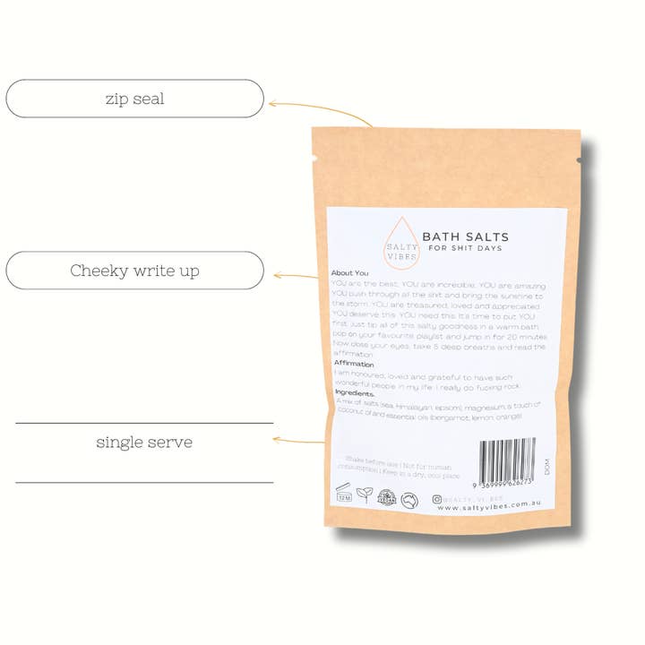Salty Vibes Co - Wholesale Bath Salts - YOU Uplifting Citrus Bath Salts