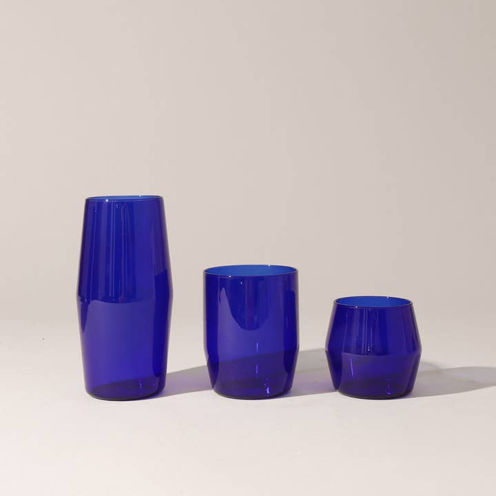YIELD - Wholesale Drinking Glass/Cup - 12 oz Century Cobalt Glass Set