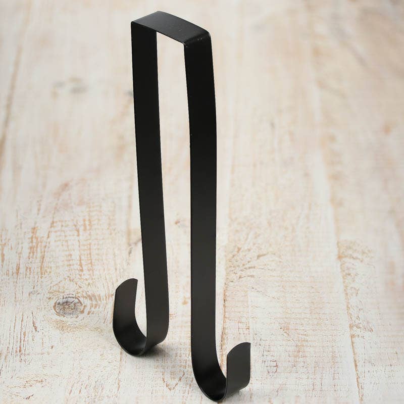 Factory Direct Craft - Venta al por mayor Colgador de puerta - Colgador doble negro para corona sobre la puerta1