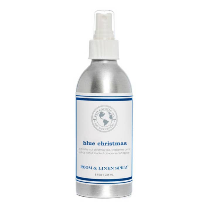 room & linen spray BLUE CHRISTMAS for wholesale by Eco Candle Company