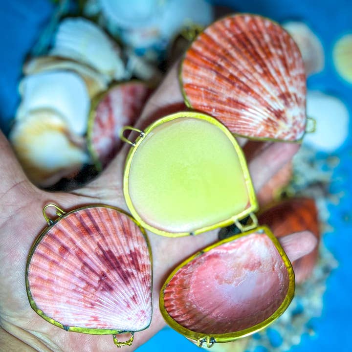 Mandala Gems - Wholesale Solid Perfume - CREATRIX Solid Perfume, Botanical Natural Perfume in A Seashell Compact1