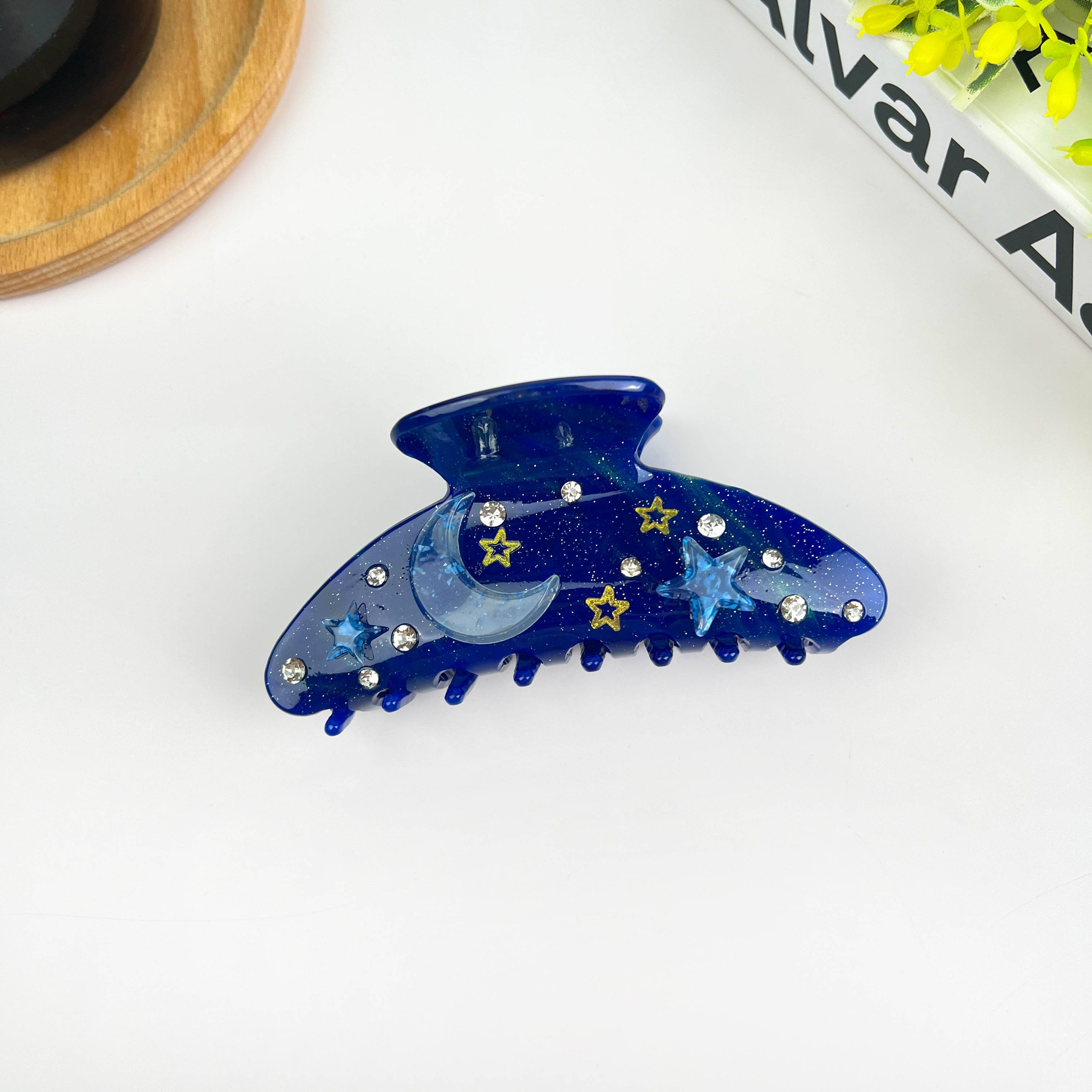 TheDivaSoap – Großhandel Haarclip – Damen – 4,1 Zoll Mondklauenclip, Stern-Haarspange0