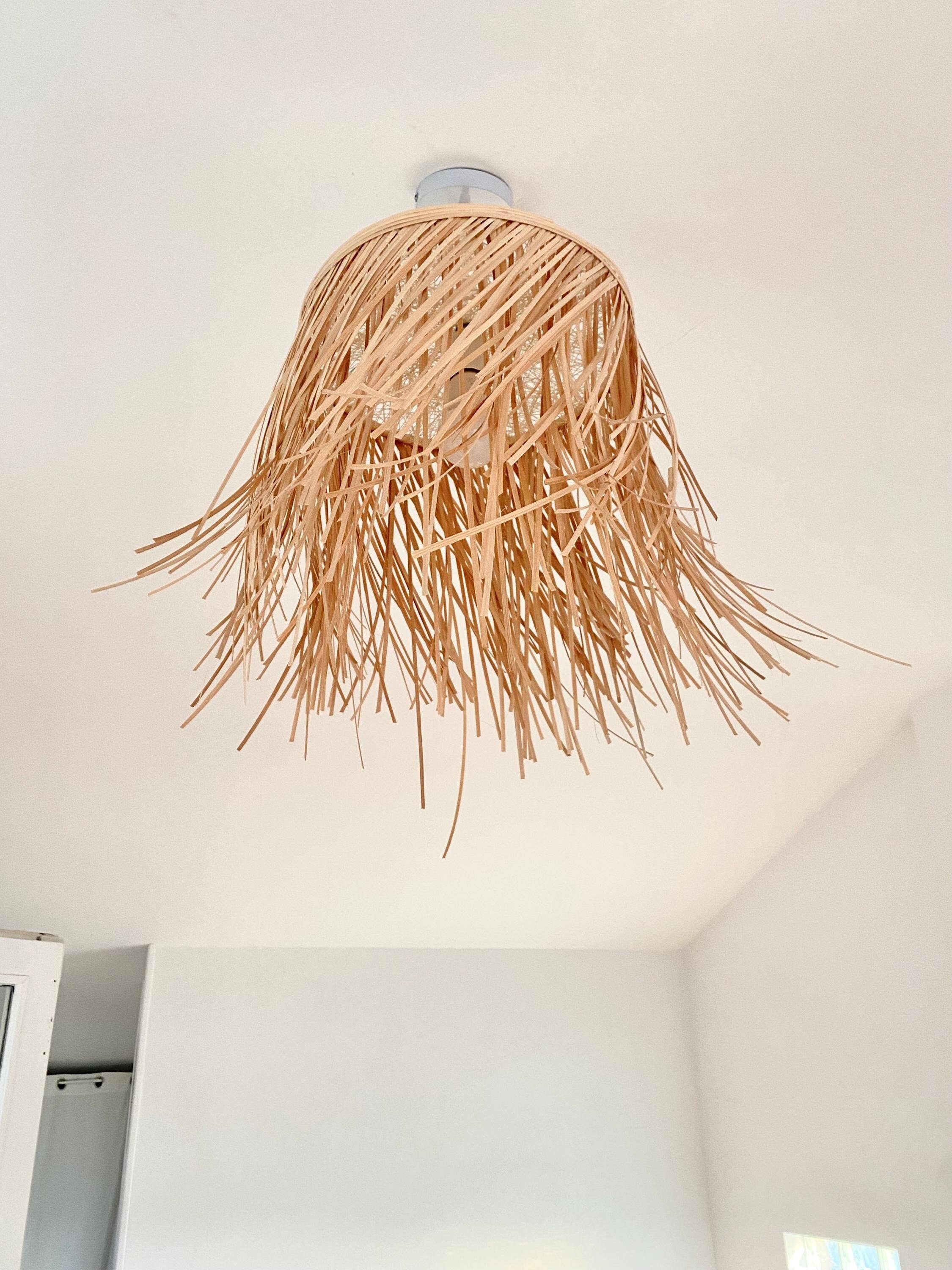 Geometrik Design - Wholesale Wall Stone - Natural Fiber Rattan Ceiling Lamp1