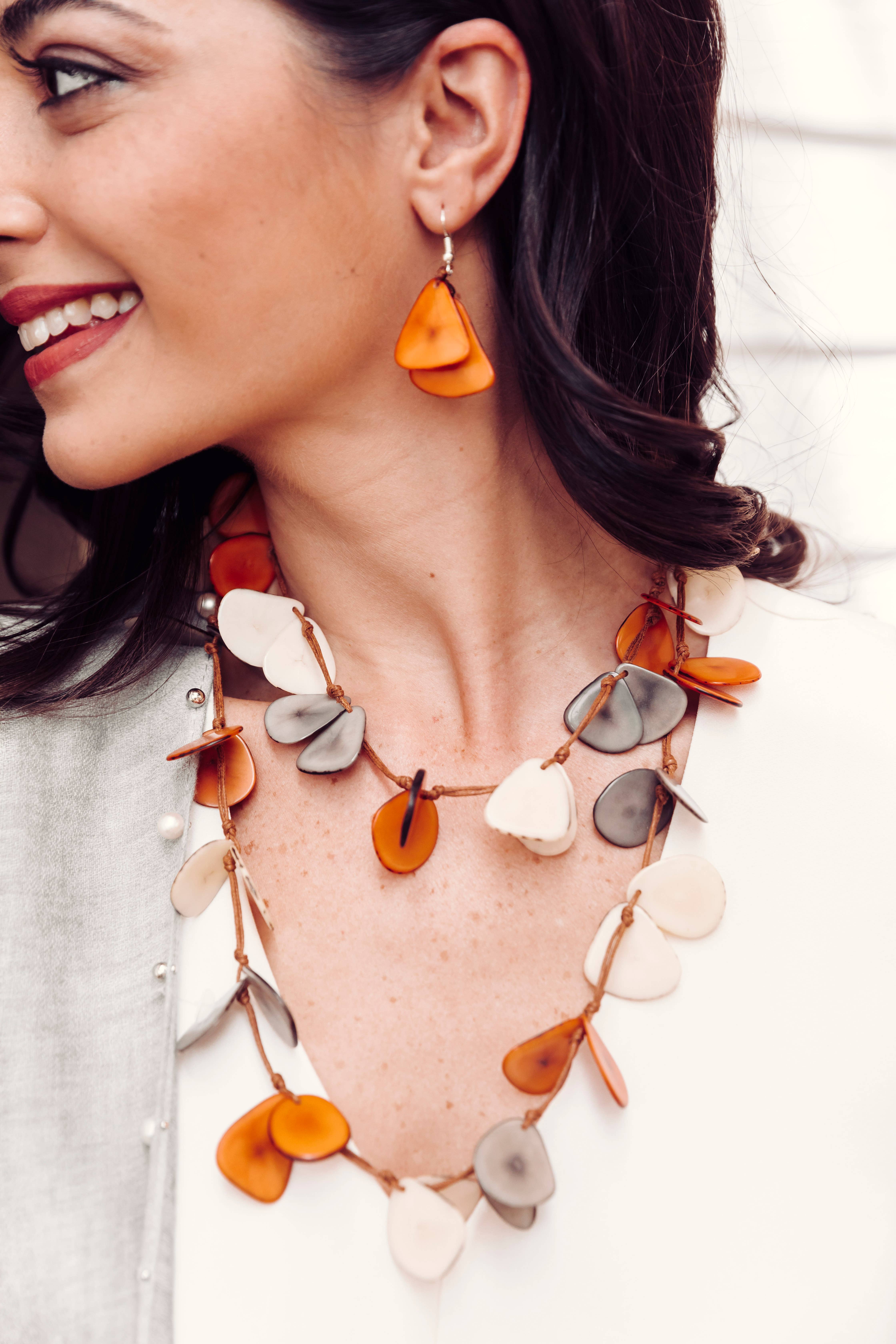 Organic Tagua Jewelry – Großhandel Ohrhänger – Fiesta Ohrringe28