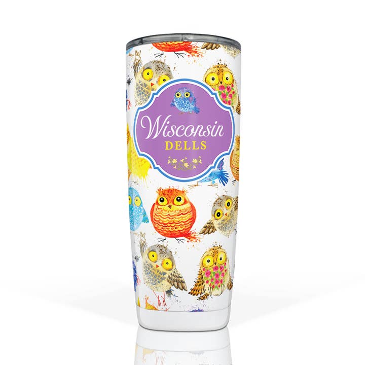 Aangepaste schattige uilpatronen roestvrijstalen tuimelaarcollectie voor wholesale door Matrix