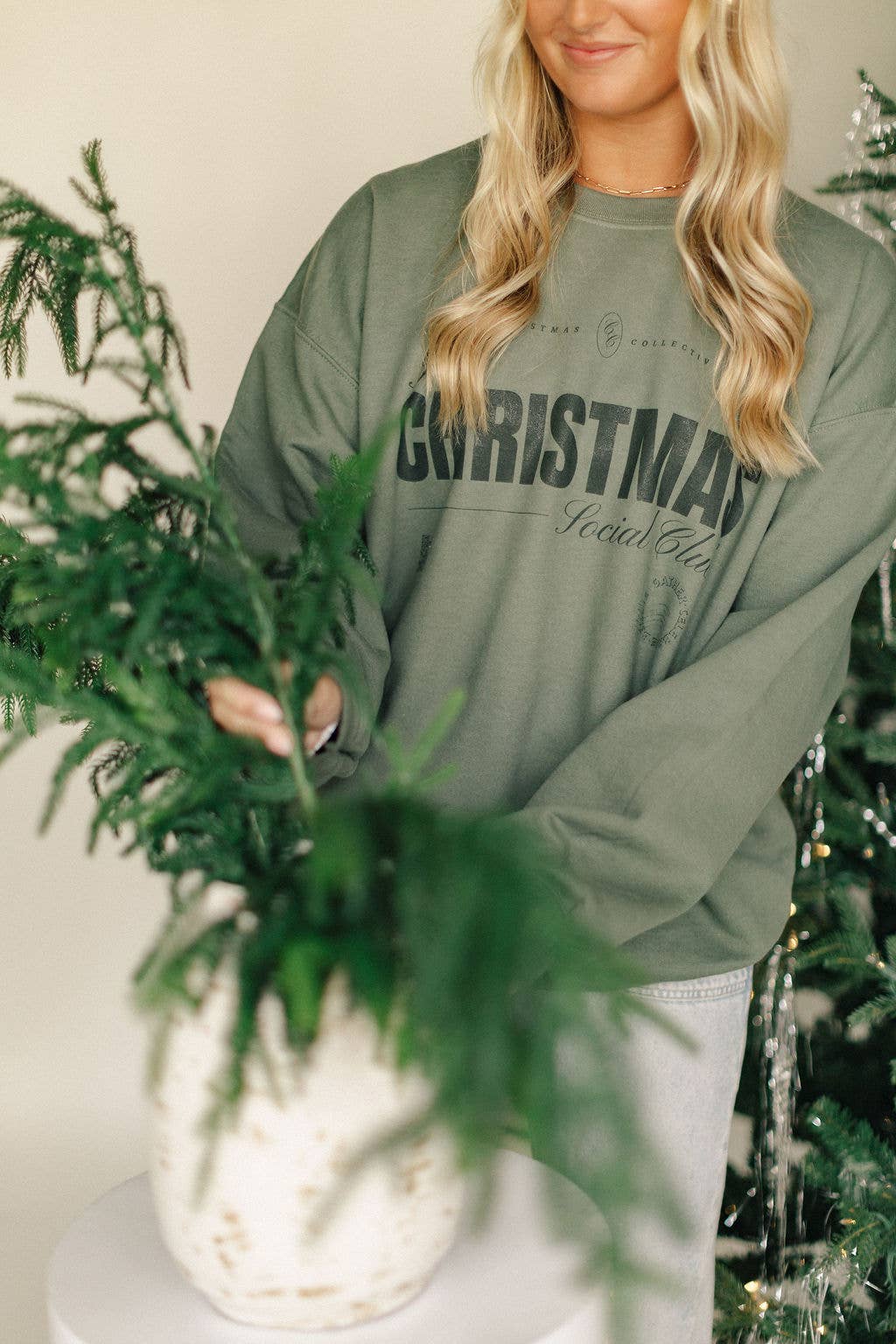 Whitney | Chaudoin Creations - Wholesale Graphic Sweatshirt - Women's - Christmas Social Club Graphic Sweatshirt0