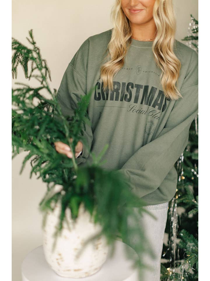 Whitney | Chaudoin Creations - Wholesale Graphic Sweatshirt - Women's - Christmas Social Club Graphic Sweatshirt