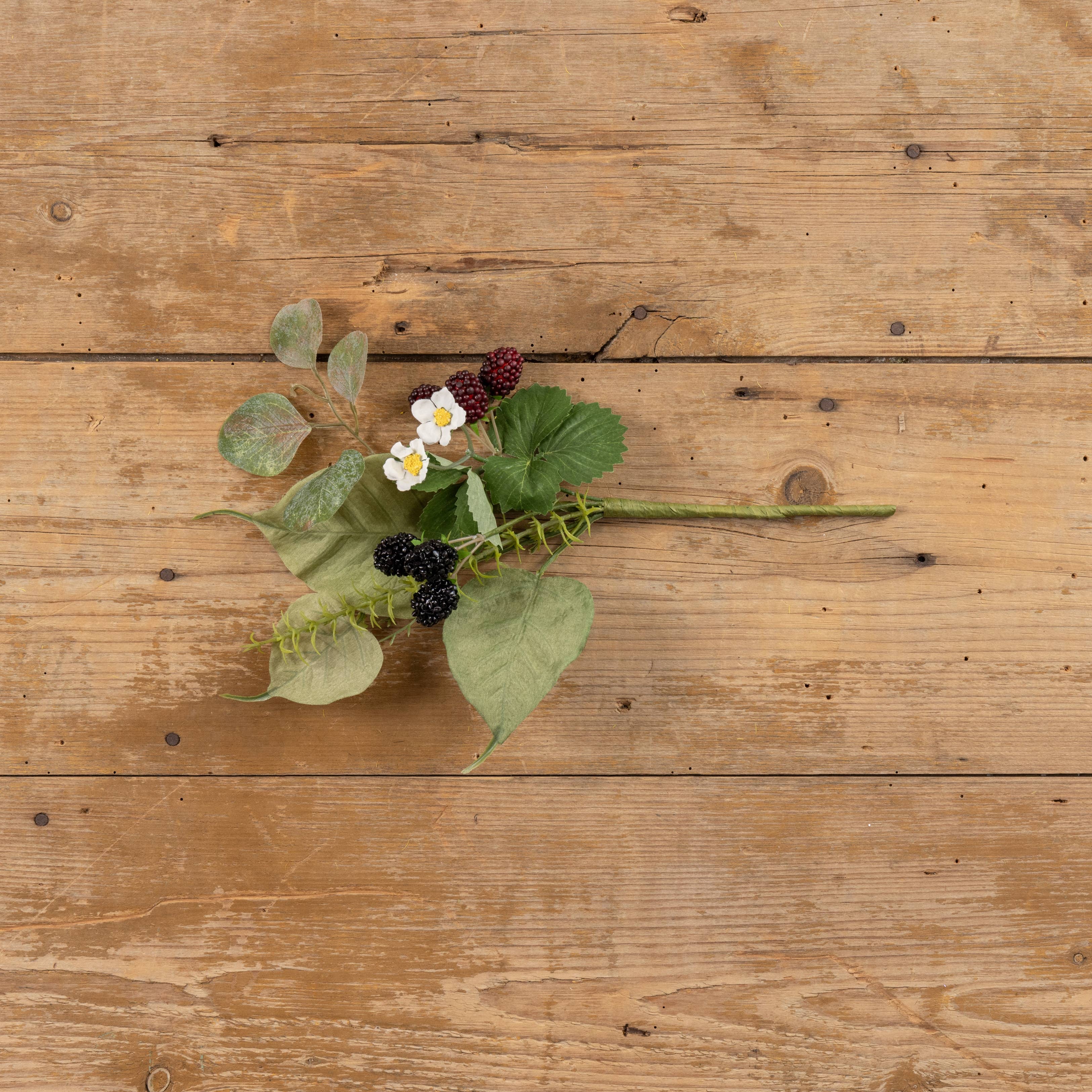 Ragon House – wholesale Artificial flowers – 14" BLACKBERRY &  RASPBERRY PICK1