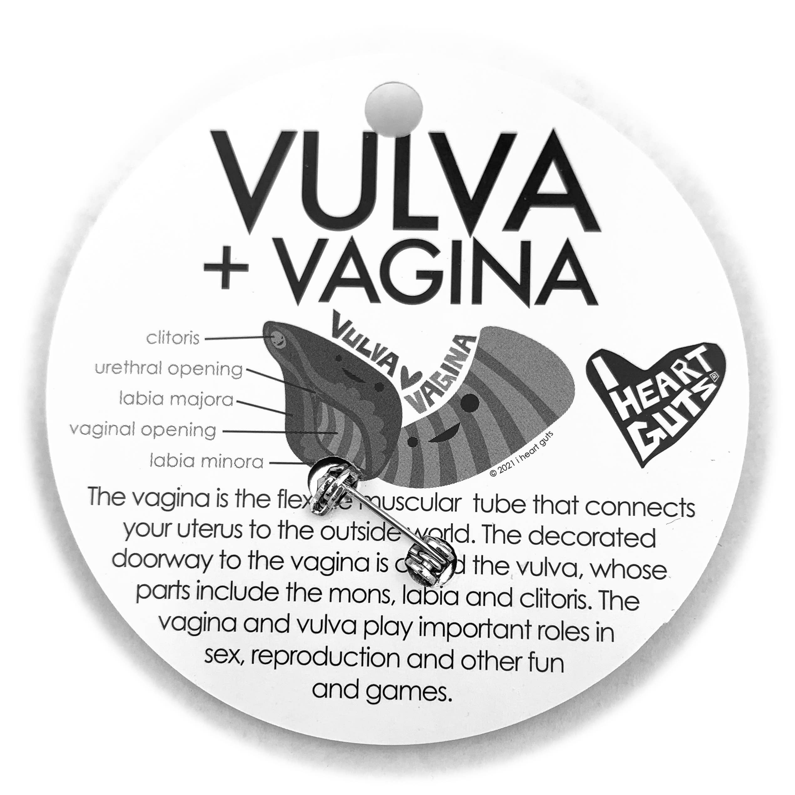 I Heart Guts | Organ Plushies Wholesale - Wholesale Lapel Pin/Button - Sparkly Vagina + Vulva Enamel Pin - Hooray for VaJayJay!5