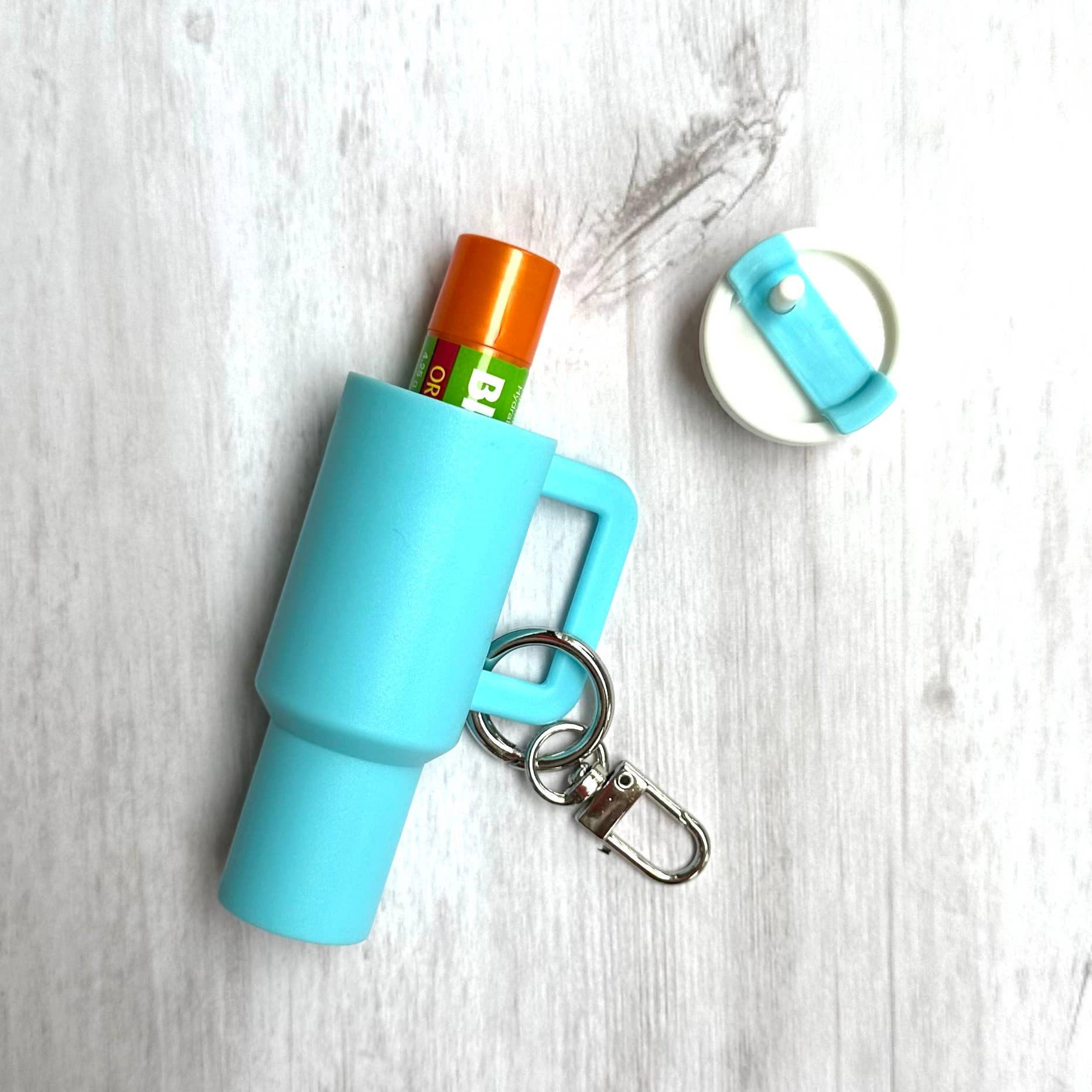 iconic mi - Wholesale Keychain - Women's - Mini Tumbler Keychain Carry Storage Container Light Blue1