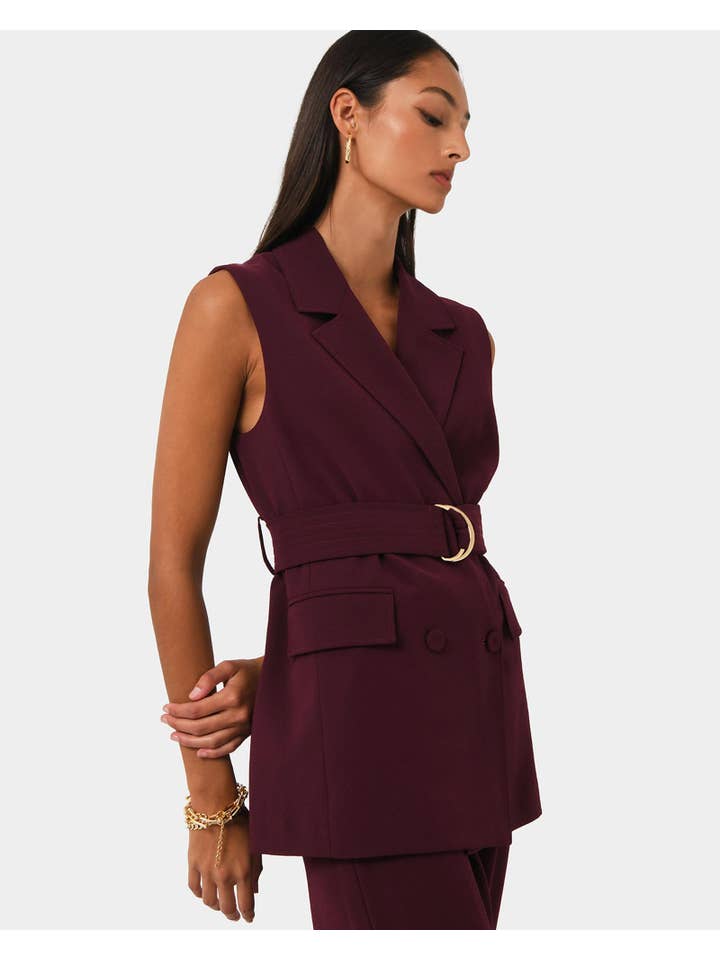 Forcast – wholesale Suit vest – Women′s – Forcast Women's Rumy Double Breasted Vest9