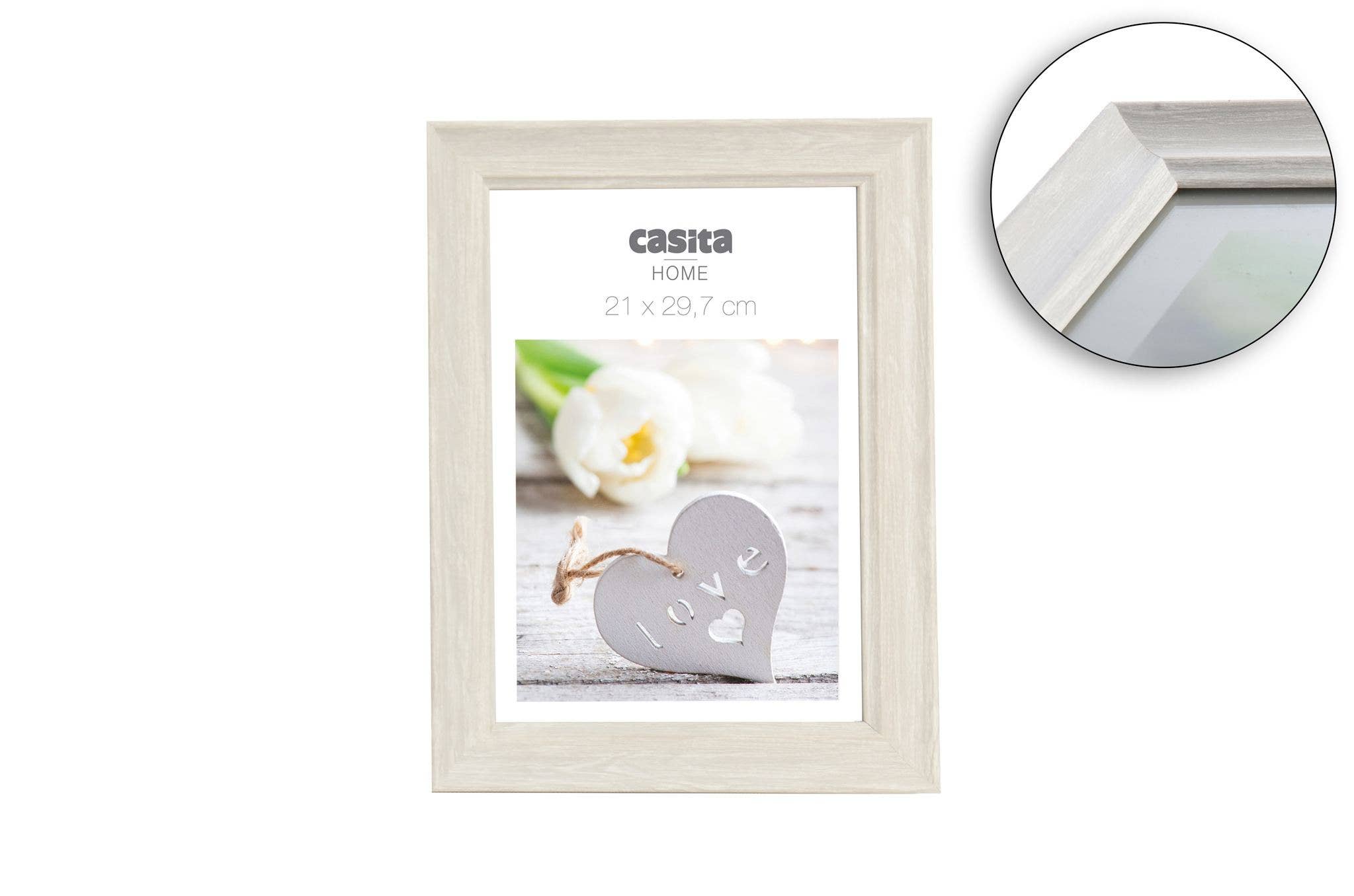 CP INTERNATIONAL - Wholesale Picture frame - A4 Frame 21 x 29.7 cm White Cerused Wood Imitation0