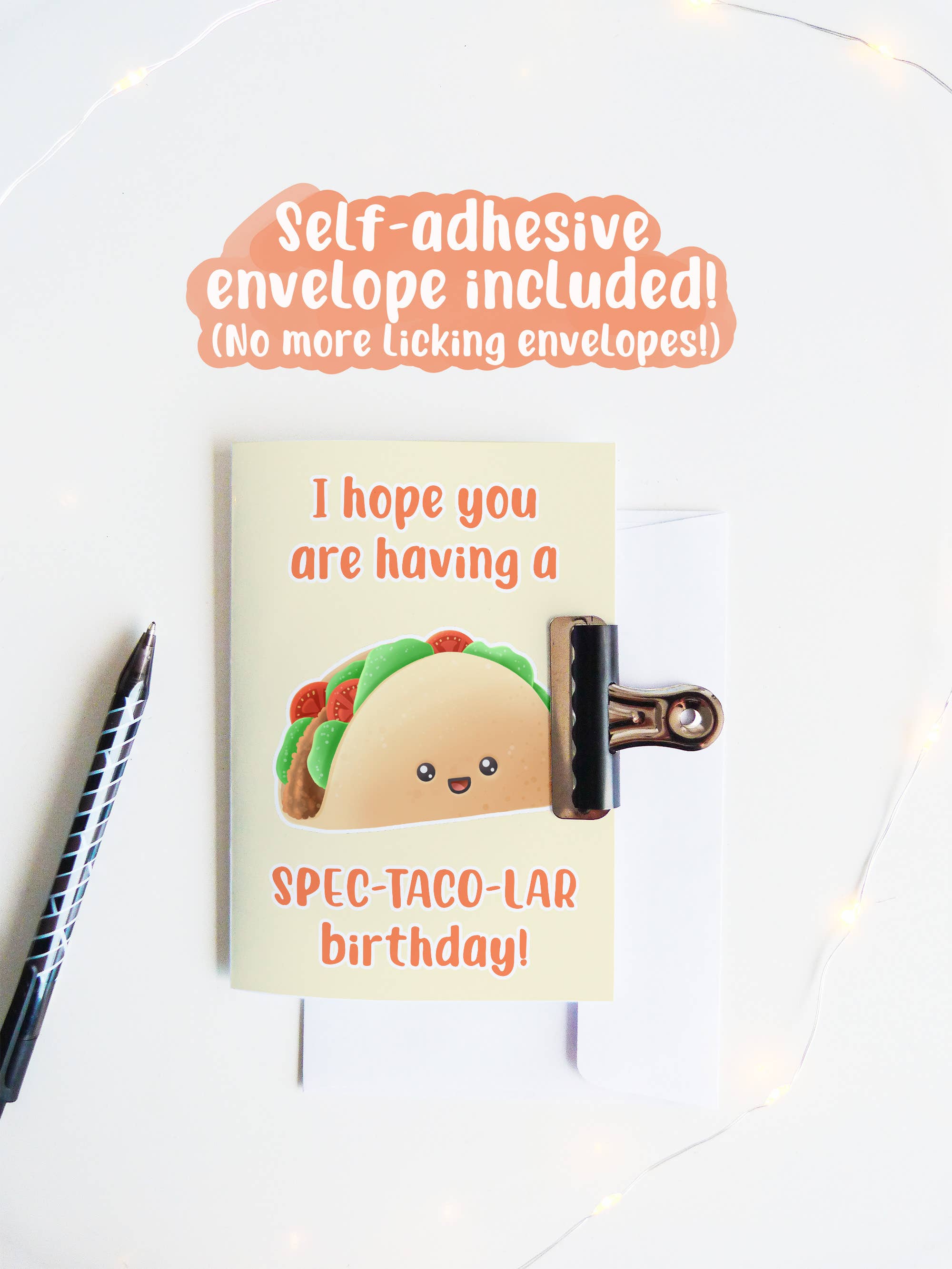 Join The Creative Side - Vente Cartes d'anniversaire - Carte taco, cartes d'anniversaire amusantes, carte de voeux, carte de jeu de mots,2