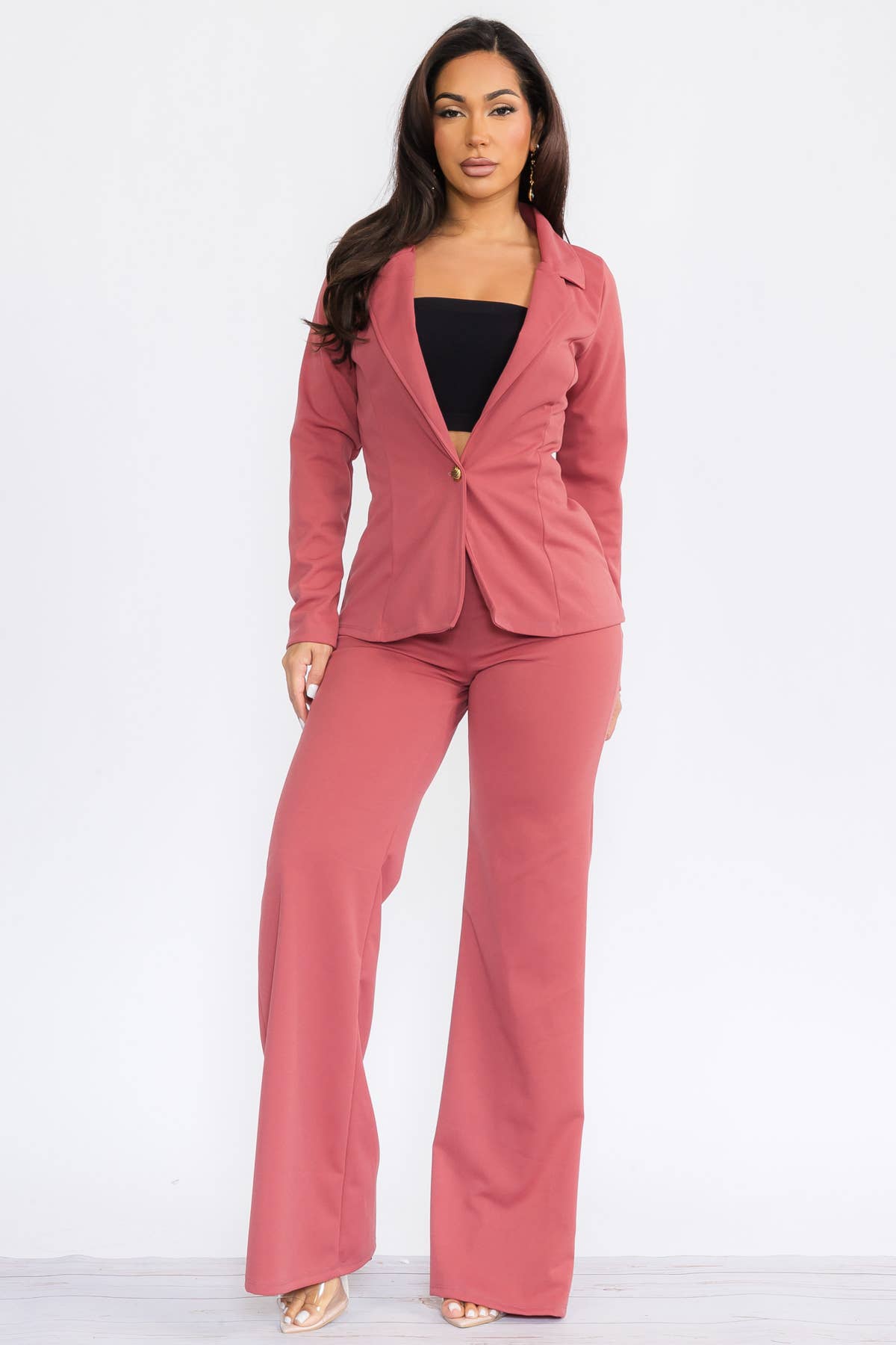 H&H Fashion Inc. - Wholesale Top & Pant Set (NOT Loungewear) - Women's - HH741X-S - 2PC SOLID PANT AND BLAZER SET 7