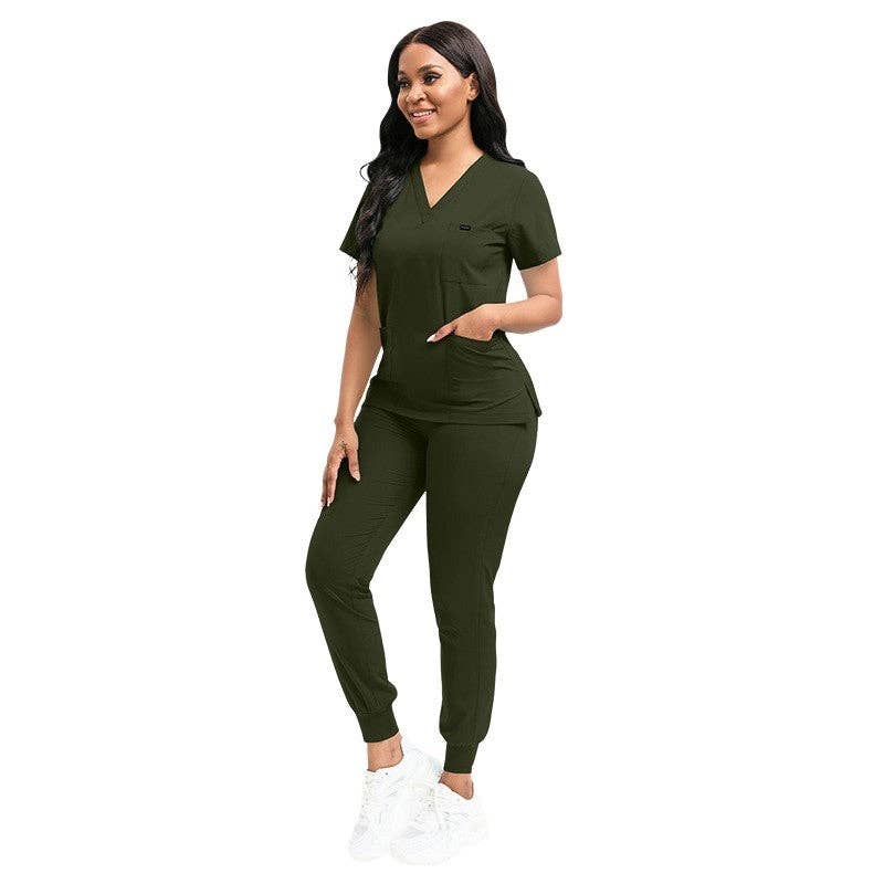 FurDecoration - Wholesale Healthcare Uniform - Women's - Short Sleeve Straight Leg Scrub Suit2