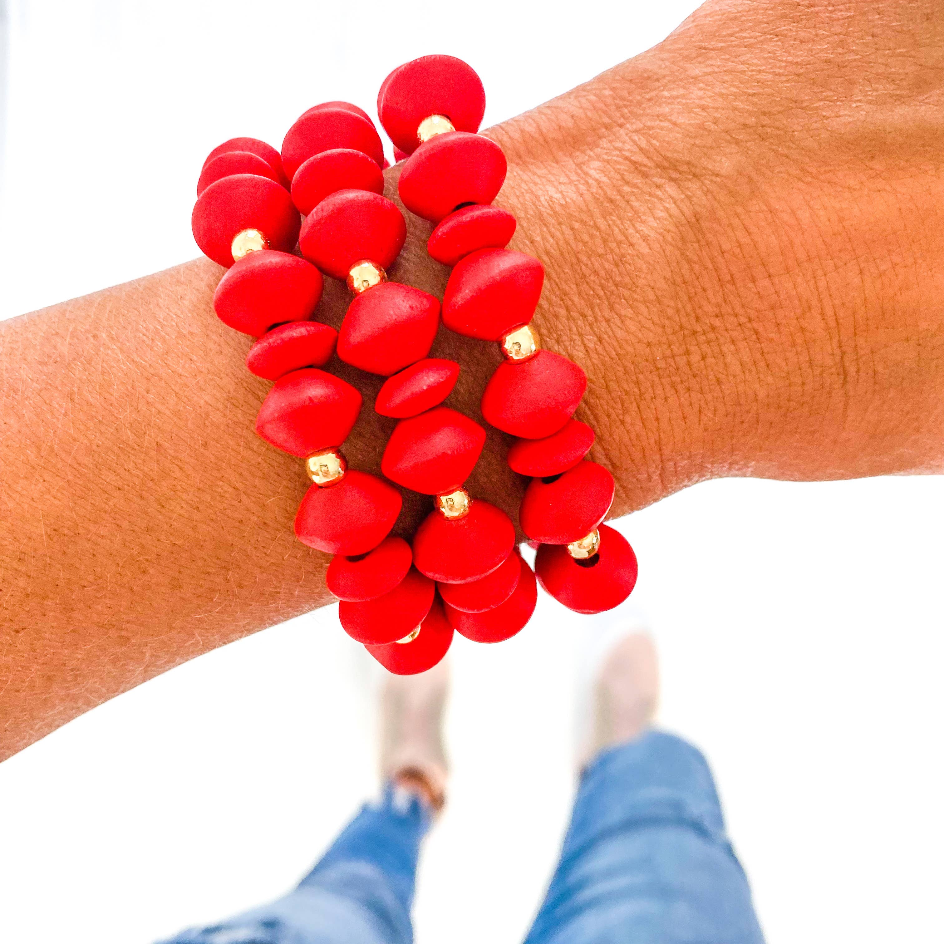 Savvy Bling - Venta al por mayor Juegos de joyas - Pulseras y collares rojos para el Día del Juego18