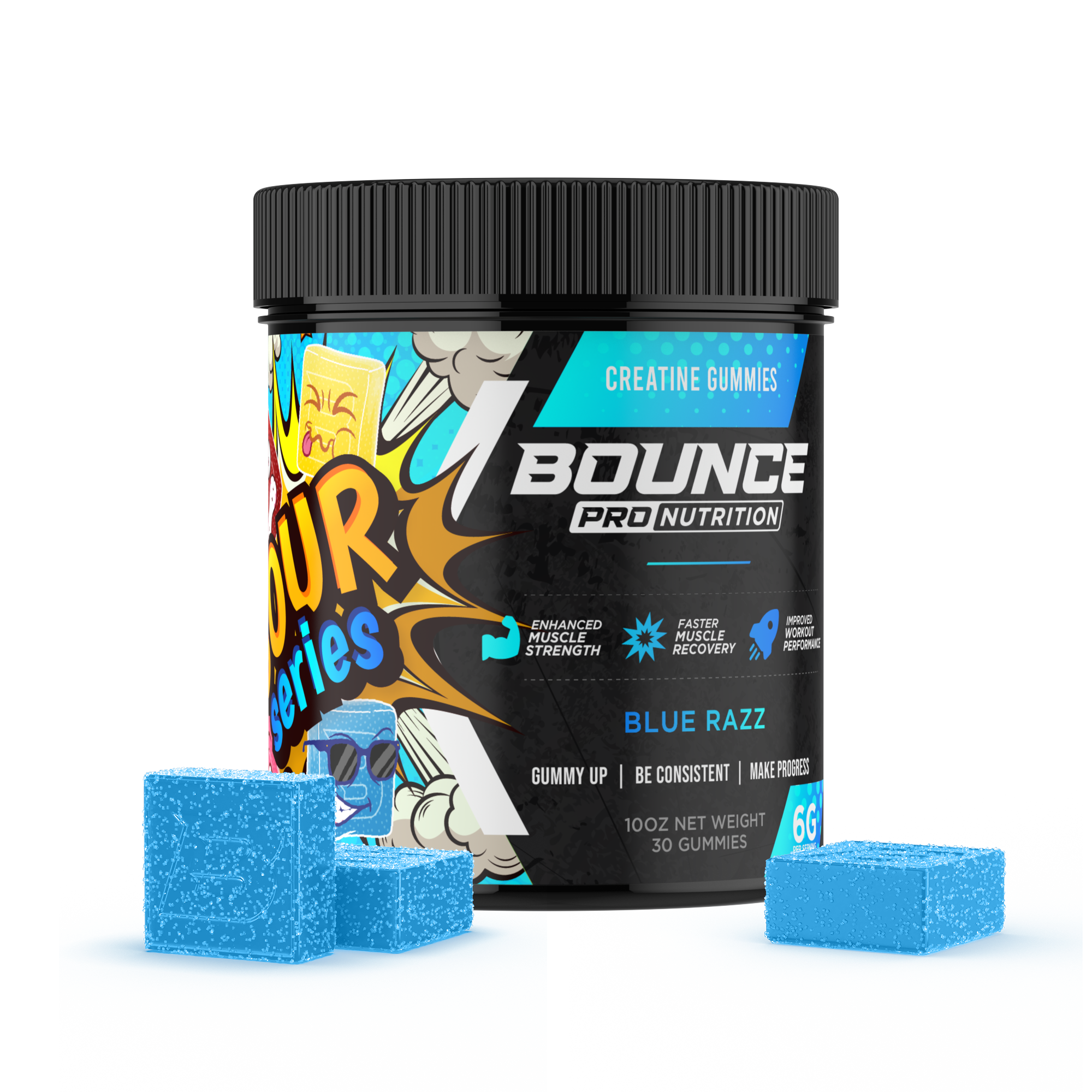 Bounce Nutrition - Wholesale Oral Supplement/Vitamin - Creatine Gummies - Sour Series10