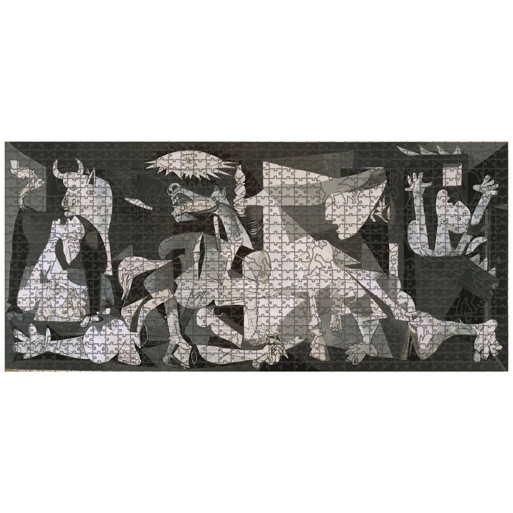 WAWW Artisanal Wooden Puzzles - Wholesale Puzzle - Adult - Wooden Puzzle "Guernica", Picasso Painting *Whimsies Edition1