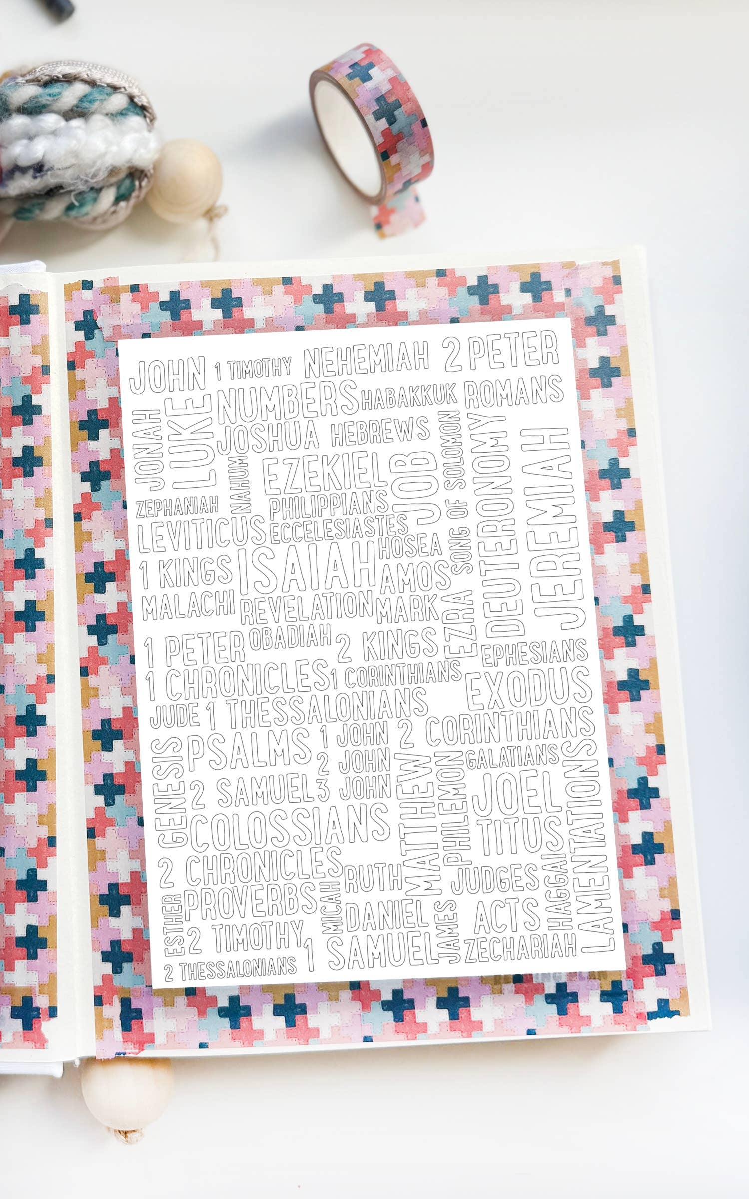 Kingfolk Co - Wholesale Bladwijzer - Kleurplaat Bijbelboeken0