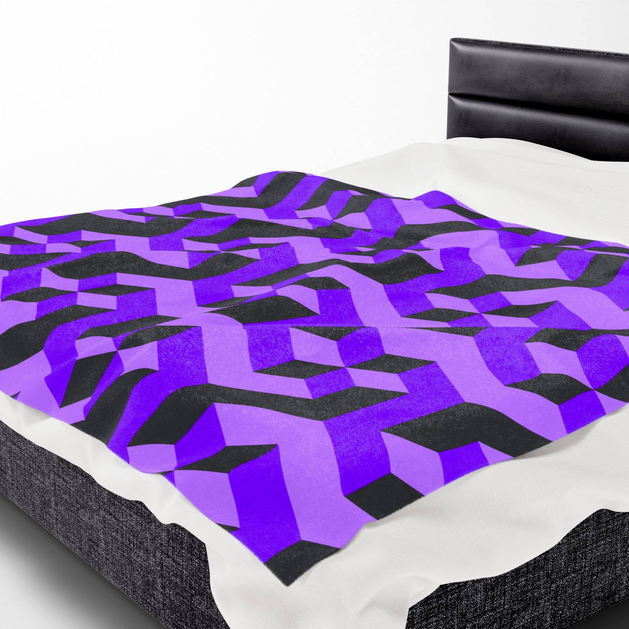 Ohhh So Swag - Wholesale Throw Blanket - Purple Block Pattern Colorful Throw Blanket 60x80 | US5