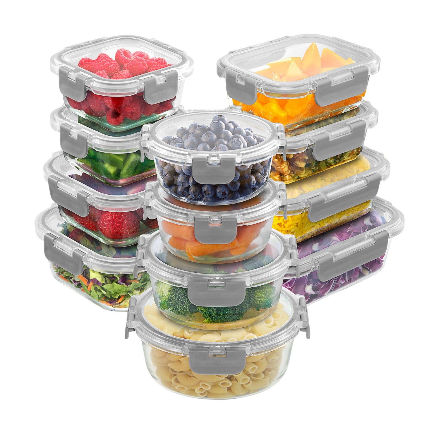 Zulay Kitchen – Engroshandel Madbeholder – Glas madopbevaringsbeholdere med låg – 12-pak8