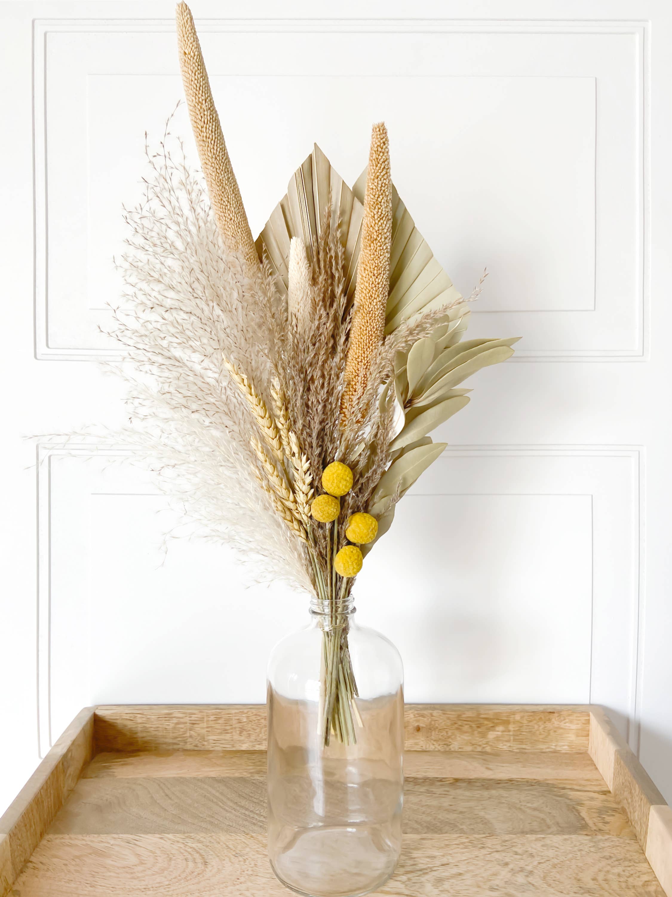 OLFFE - Wholesale Dried/Pressed Flowers - Yellow & Neutrals Dried Flower Bouquet1