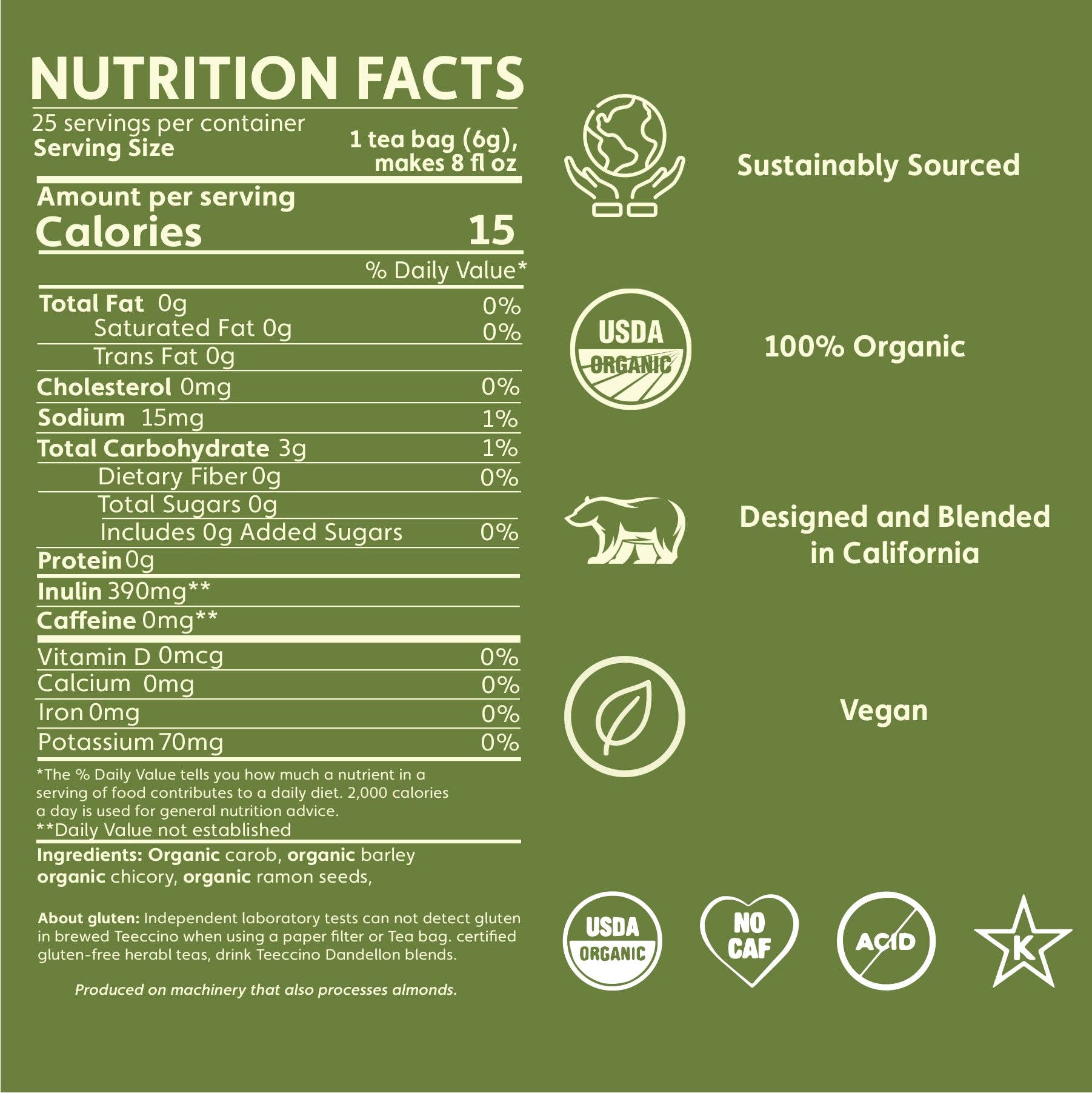 Teeccino - Wholesale Health/Detox Tea - Original Herbal Tea2