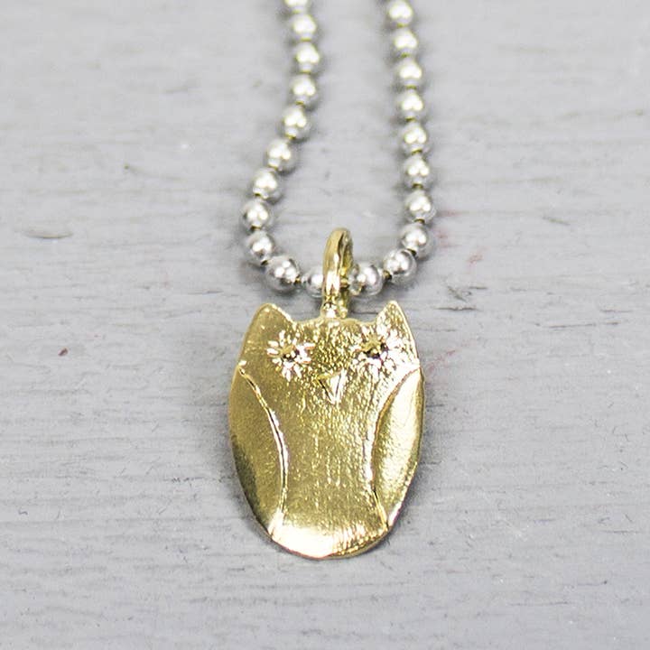 Pendant ICON Owl brass for wholesale by Jéh Jewels