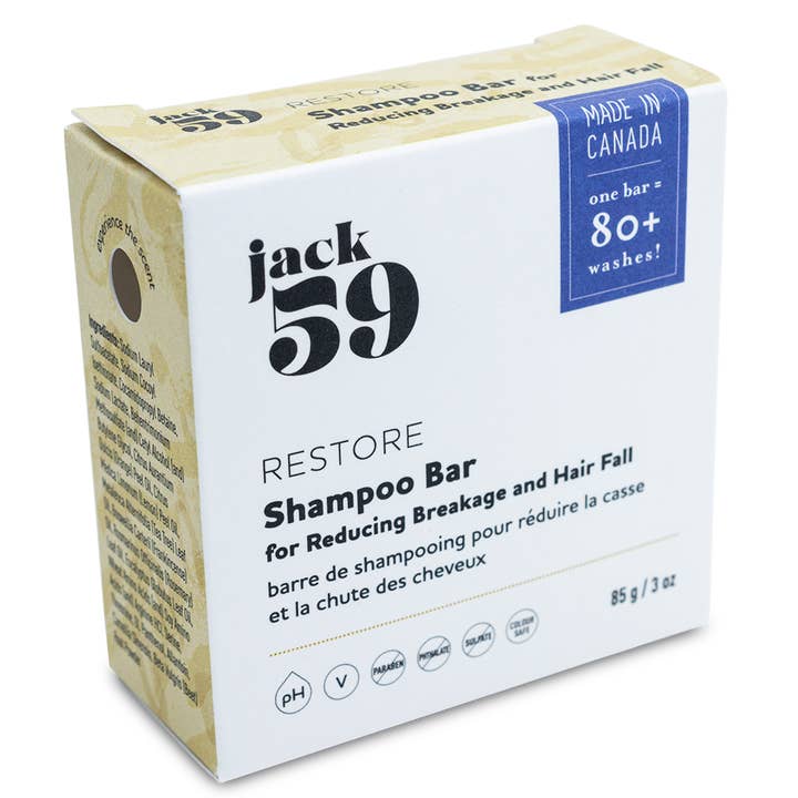 Jack59 Inc. - Wholesale Shampoo Puck/Solid Shampoo - Restore Shampoo Bar - Green Tea and Essential Oils
