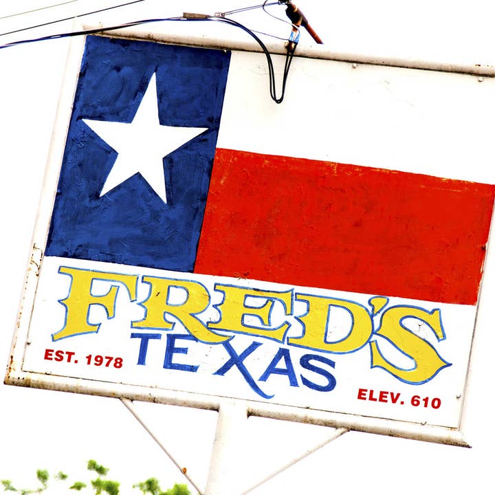Fred's Texas Cafe Coaster for wholesale by South Austin Gallery
