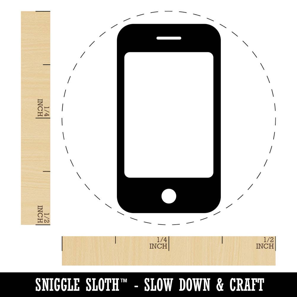 Sniggle Sloth - Wholesale Rubber/Decorative Stamp - Mobile Tablet Phone Rubber Stamp for Stamping Crafting Planners0
