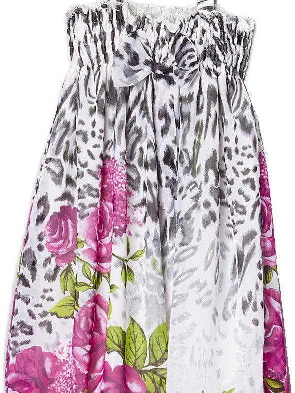 Wenchoice - Wholesale Dress - Kids - Black White Rose Chiffon Baby Doll Dress0