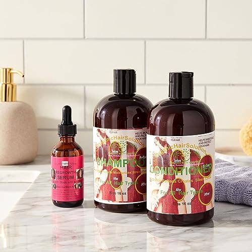 BUNDLE SET SHAMPOO & CONDITIONER &EDGE REGROWTH for wholesale by Organic Hair Solution