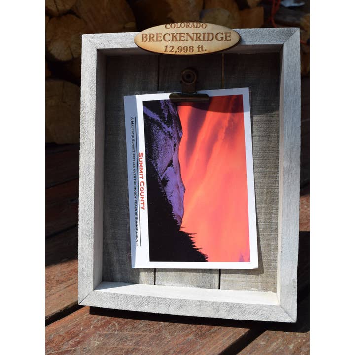 Rustic Grey Clip Photo Frame for wholesale by Snow Business USA